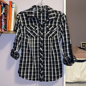 Guess plaid button up